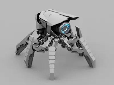 Fly robot  rigged character 3D model
