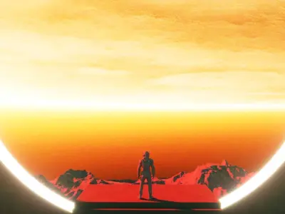 Futuristic sci-fi art The Portal 3D model