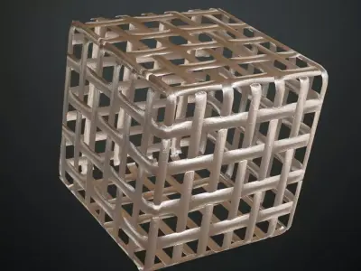 Silver Metal Weave PBR Seamless Texture