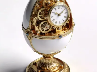 Realistic Steampunk Easter And Mechanical Spring Collection 3D Model Pack