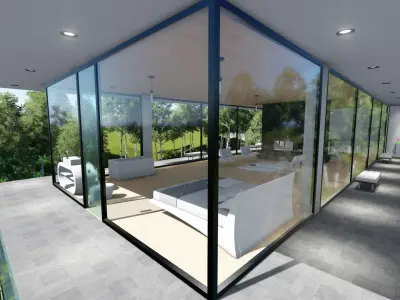 Waterfall House 3D model