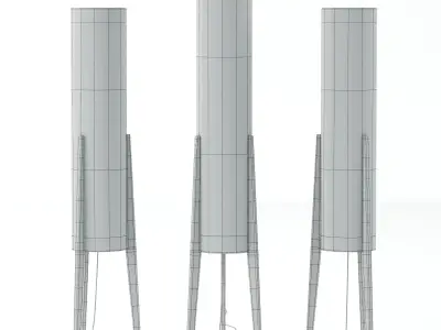 Rocket floor lamps 3D model