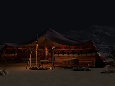  arabian tent 3D model