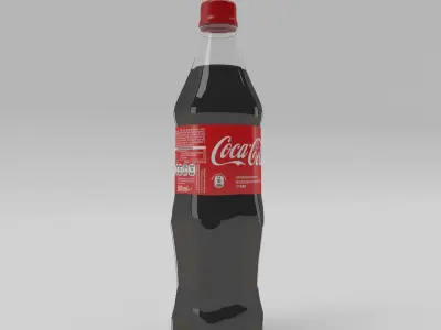 Bottle Coca-cola 1 Low-poly 3D model
