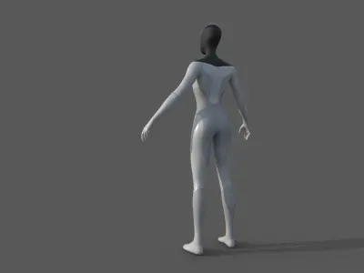 Tesla bot - female version concept Low-poly 3D model