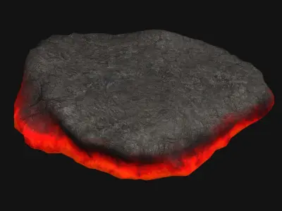 Rock 07 - Lava Low-poly 3D model