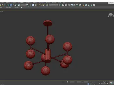 Dudley Chandelier Low-poly 3D model