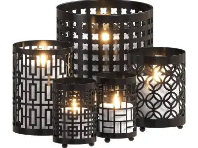Moroccan Lanterns 02 3D model