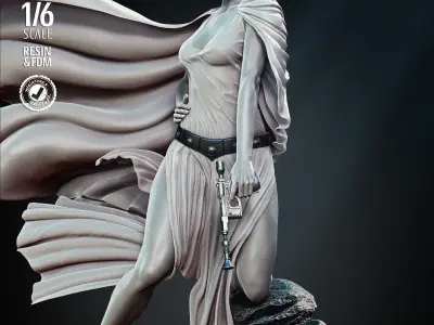 STAR WARS Leia New Hope Sculpture 3D print model