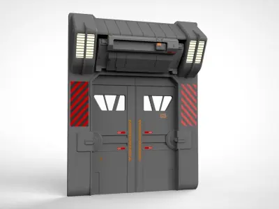 sci fi door 1 3D model