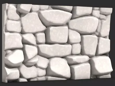 Fractured Rock Wall Environment Model 3D print model purchase