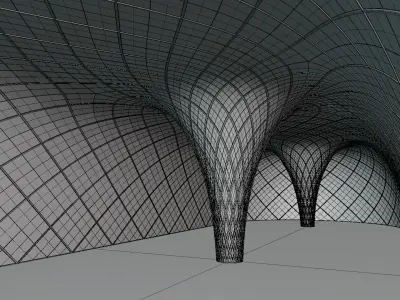 Glass building II 3D model