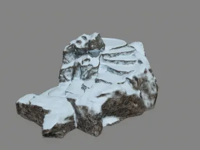 Snowy Ladder Low-poly 3D model