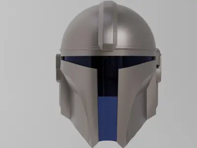 Sci-Fi Warrior Helmet Game Asset 3D model