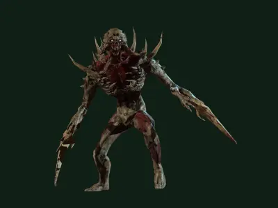 Mutant6 demon Low-poly 3D model
