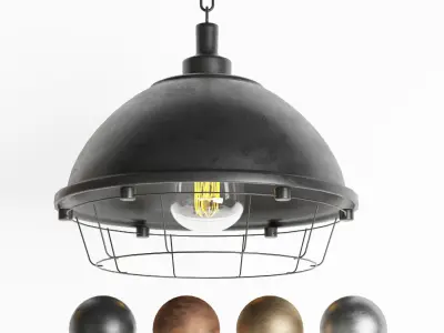 3dasset 10 lamps with 4 materials   Low-poly 3D model