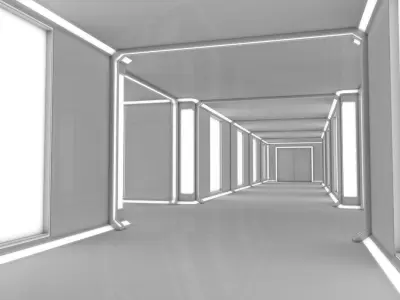 Sci Fi Interior Low-poly 3D model