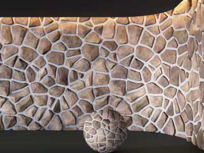 Field Stone 04 - PBR - 4K - PNG - Seamless Low-poly 3D model