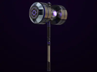 Sci-Fi Hammer 10 All PBR Unity UE Textures Included Low-poly 3D model