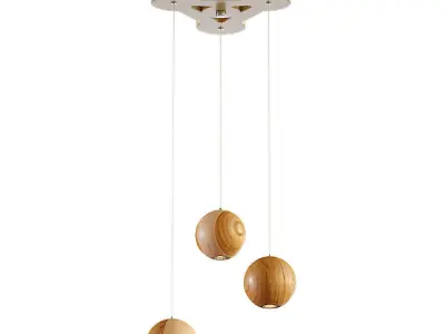 Aliexpress wooden balls hanging lamp 3D model