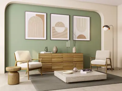 Interior Living Room Scene 15 3D model