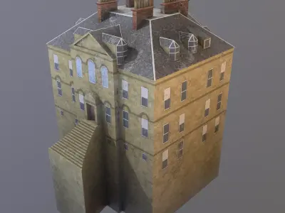 Cumbernauold House Low-poly 3D model