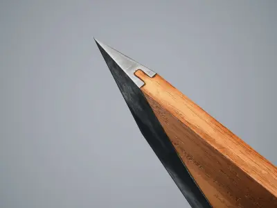 Wooden Knife 001 - Light Low-poly 3D model