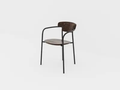 Pecan Chair 3D 3D model