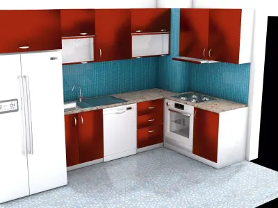 Modern Kitchen 4K 3D model