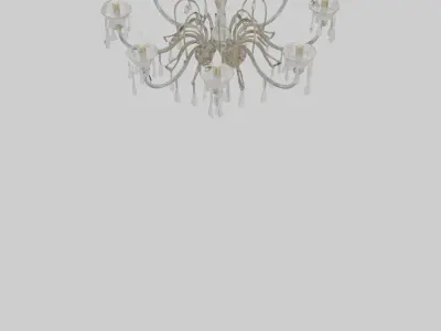 Glass chandelier model Low-poly 3D model