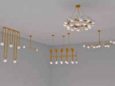 spherical celling light  3D model