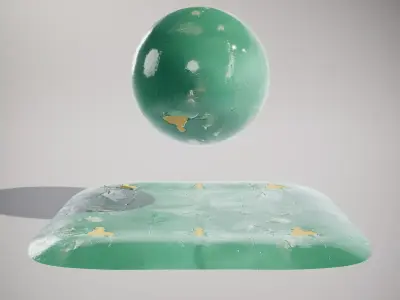 HQ PBR Textures Set Polished Jade Crystal Texture