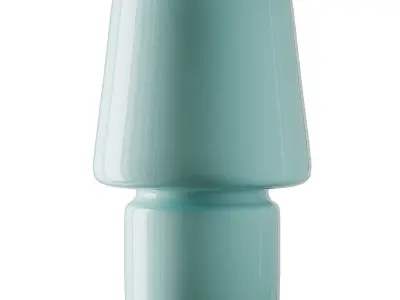 Little Glass Table Lamps Pink  Aqua and White 3D model