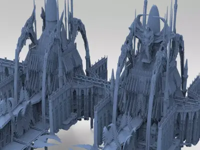 Dungeon of Cathedral of the Depths 3 Grand Towers  3D model