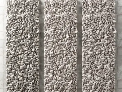 Pebble white road 3D model