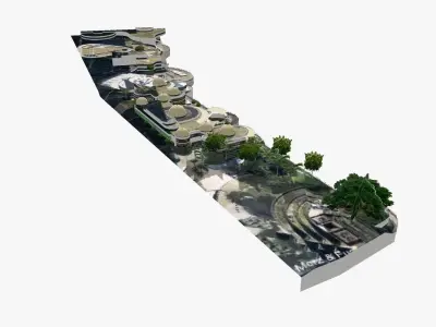 Eagle Street Pier Low-poly 3D model