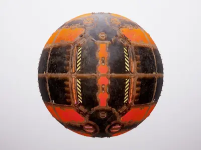 PBR Sci-Fi Spaceship Texture 30 Low-poly 3D model