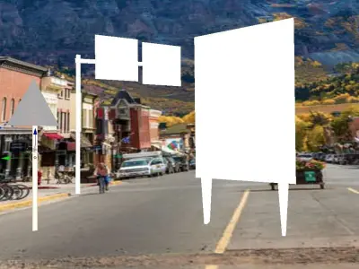 Road Signal Free low-poly 3D model