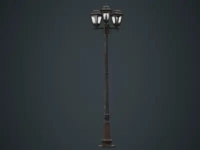 Street Light 2B Low-poly 3D model