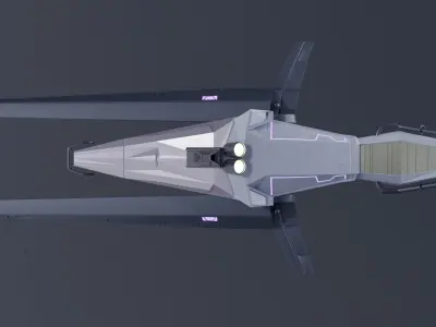 Destiny Shrike Speeder Bike Game ready Low-poly 3D model