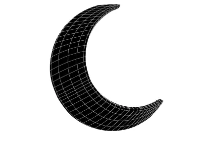 Cartoon Moon v1 002 Low-poly 3D model