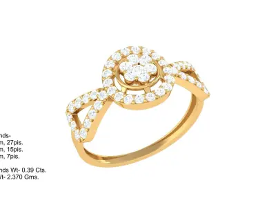 Women Ring  Render 3dm STL OBJ FBX Details 3D print model 129