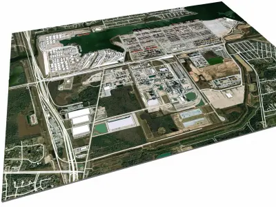 The Barbours Cut Container Terminal Houston Texas USA  Free 3D model