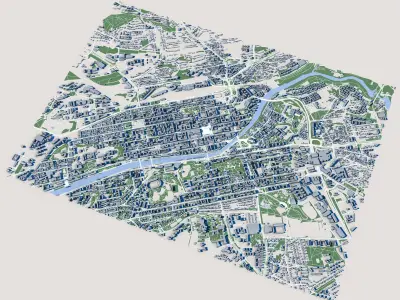 Turku City Finland 3D model