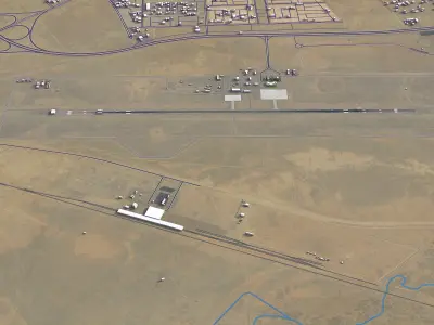 Qurayyat - Gurayat Airport Low-poly 3D model