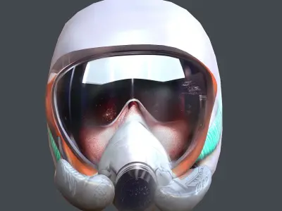 Gas mask helmet scifi character game space Low-poly Low-poly  Low-poly 3D model