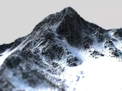Low Poly PBR Mt Everest Low-poly 3D model