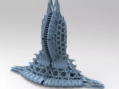 Machine Relay emitter tower 3D model