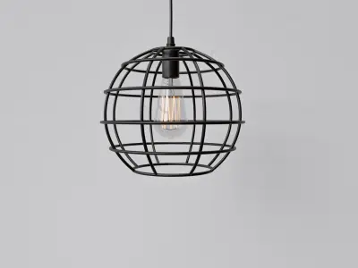 Cage Pendant Light 08 3D model