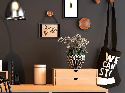 Home workspace set 3D model